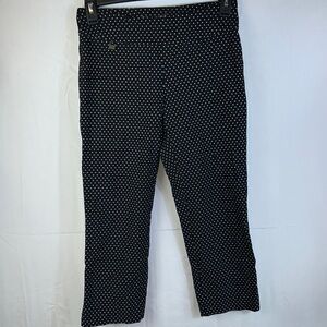 Peck & Peck Crop Black and White Pants Size 6 gently worn
